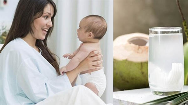 Bà bầu sau sinh uống nước dừa được không?